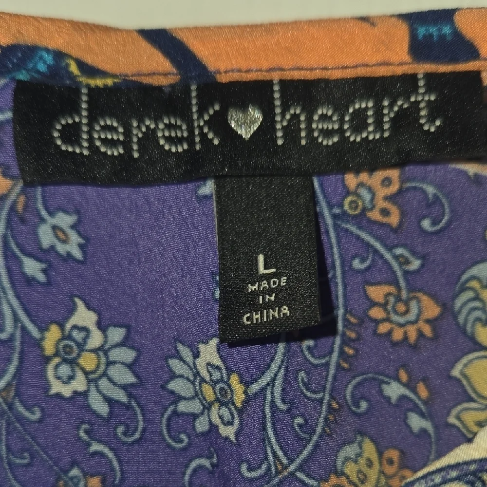 Derek Heart LG Dress Bright BOLD Colorful Keyhole BACK COOL ZIPPER POCKETS - Picture 3 of 12